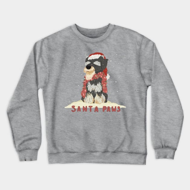 santa paws Crewneck Sweatshirt by paigedefeliceart@yahoo.com